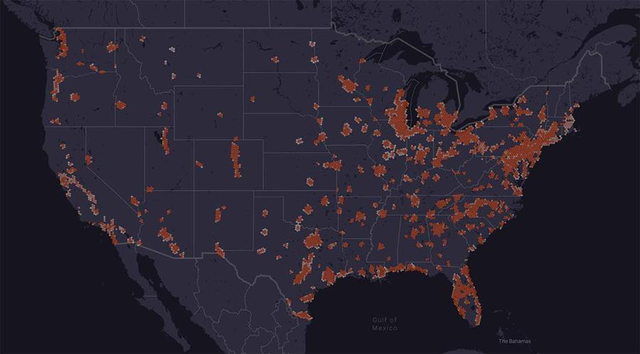 Dish signal strength map