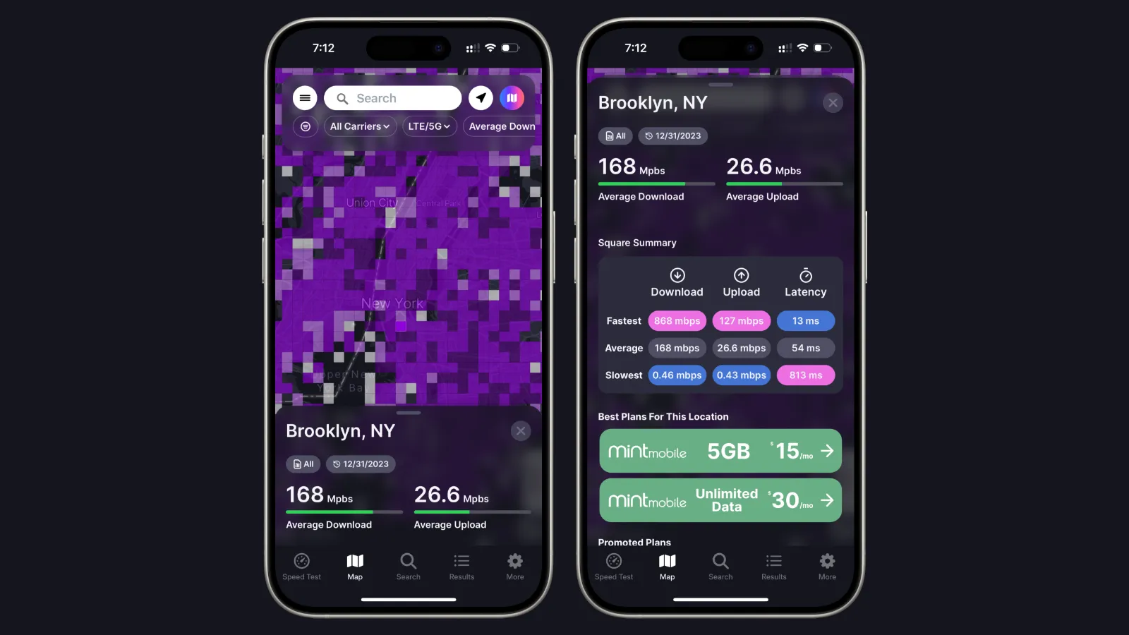 Enhanced mobile experience with swipe gestures for map cards