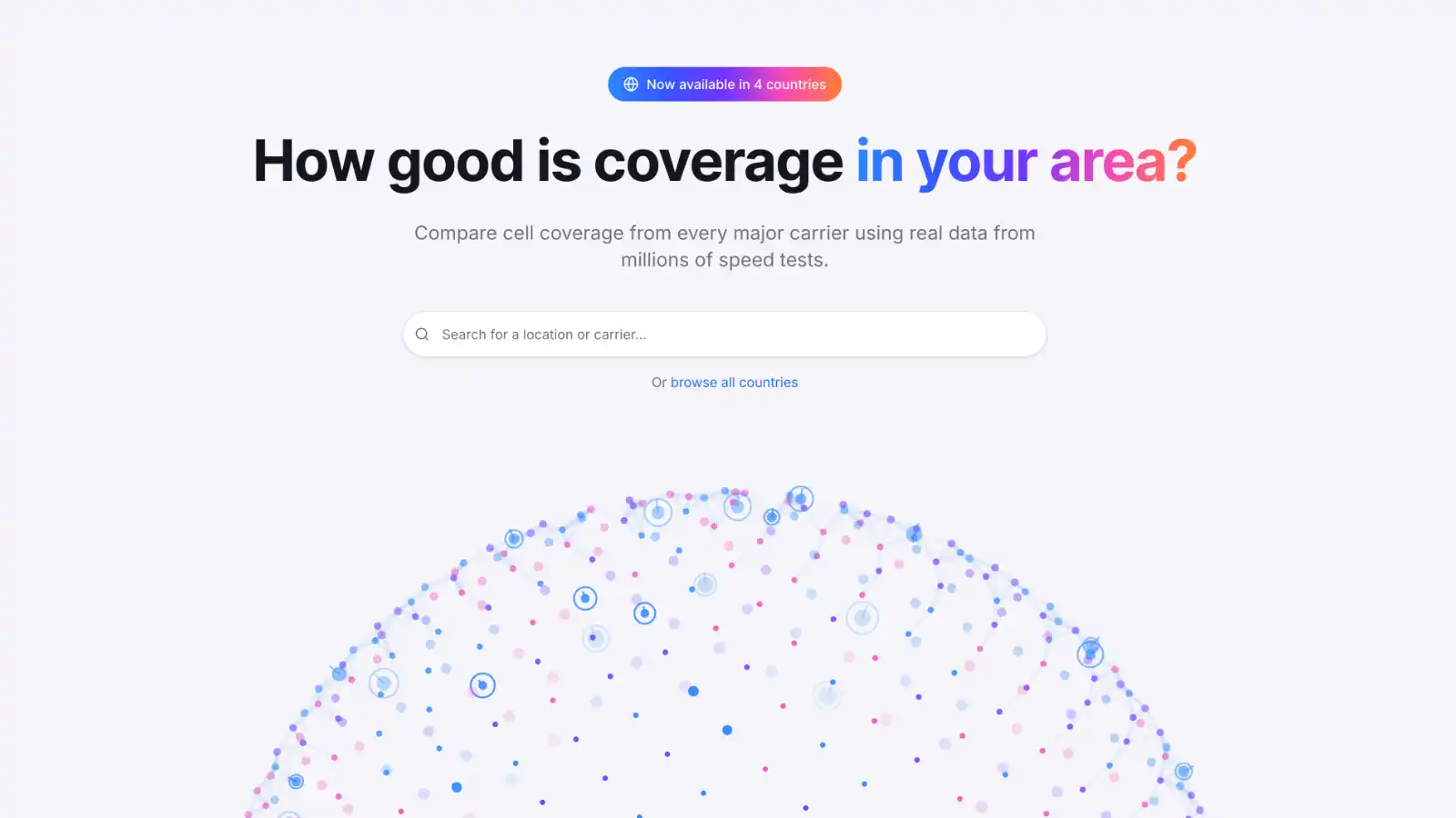 CoverageMap new home page